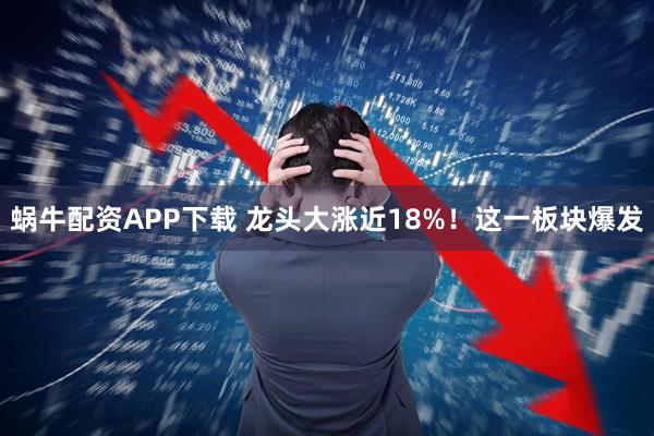 蜗牛配资APP下载 龙头大涨近18%！这一板块爆发