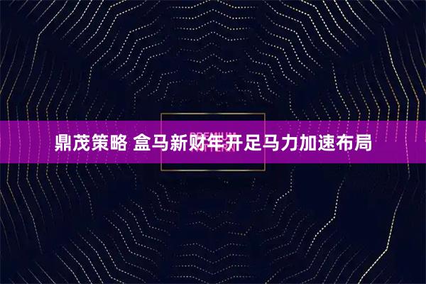 鼎茂策略 盒马新财年开足马力加速布局
